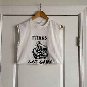 White Graphic Crop Top